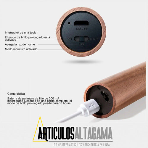 Lámpara LED Inteligente Con Sensor De Movimiento – Inalámbrica, Magnética y Recargable USB Casa Prática