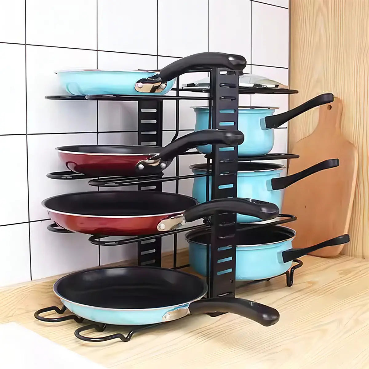 Organizador de Panelas ProStack™ Ajustável - Armário 100% Organizado