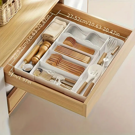 Organizador de Gaveta Premium ExpandPro™ - Cozinha Organizada Sem Esforço