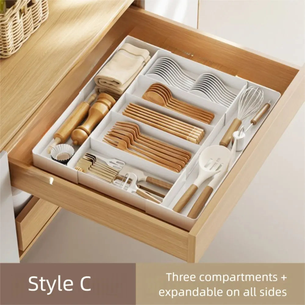 Organizador de Gaveta Premium ExpandPro™ - Cozinha Organizada Sem Esforço