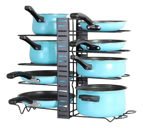 Organizador de Panelas ProStack™ Ajustável - Armário 100% Organizado