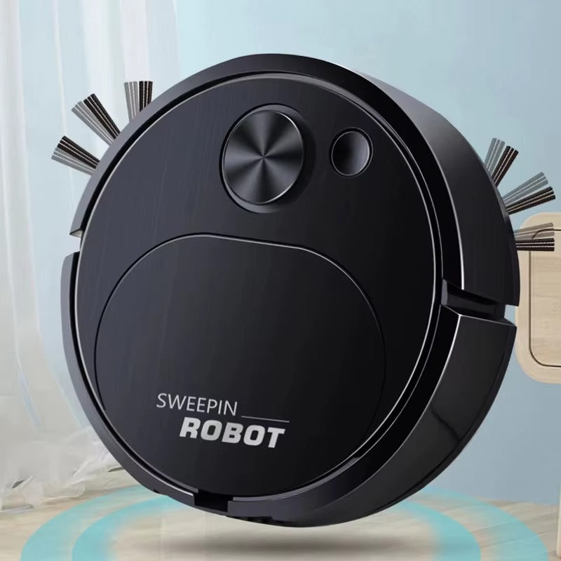 Robô aspirador 3em1 sem fio recarregável USB. Varre, aspira e passa pano. Entrega rápida – Casa Prática.