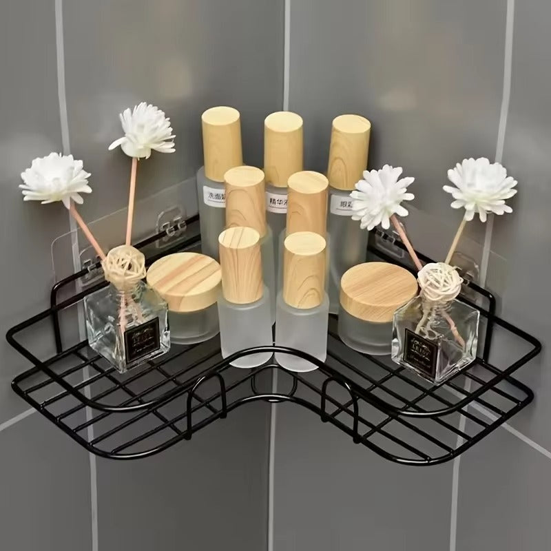 Rack de Chuveiro Inox Canto – Prateleira Antiferrugem para Banheiro