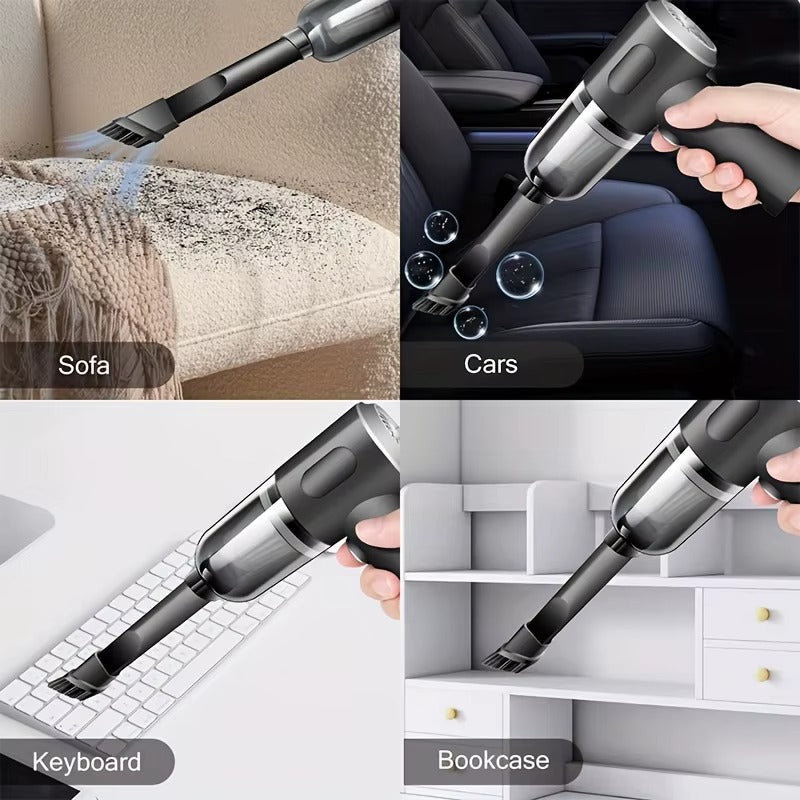 Mini Aspirador Portátil 3em1 Sem Fio Recarregável – Casa e Carro