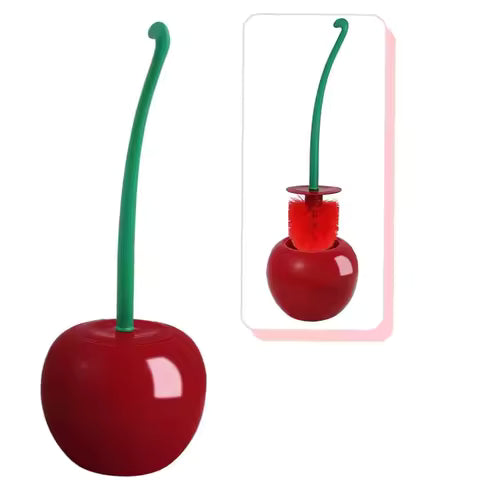 Escova Sanitária com Suporte Formato Cereja – Acessório Decorativo Banheiro